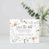 Papier Budget Fleur sauvage Enregistrer la date (Debout devant)