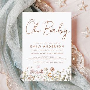 Papier Budget Fleur sauvage Oh Baby shower Floral