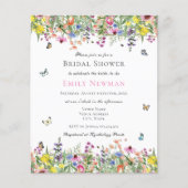 Papier Budget Fleur sauvage papillon Fête des mariées flo (Devant)