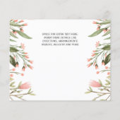 Papier BUDGET Fleur verte rose pâle mariage (Dos)