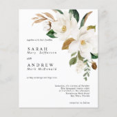 Papier BUDGET Fleurs blanches et Faire-part de mariage de (Devant)