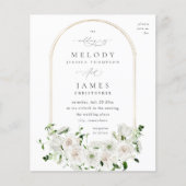 Papier Budget Fleurs Blanches Mariage 2 (Devant)