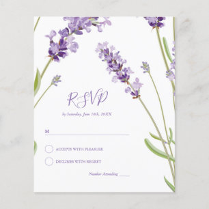 Papier Budget Fleurs de Lavande Mariage RSVP