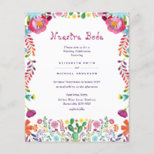 BUDGET Fleurs de Nuestra Boda Invitation de Mariag