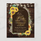 Papier BUDGET Fleurs de soleil lumières dentelle mariage  (Devant)