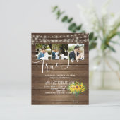 Papier BUDGET Fleurs de soleil rustiques Mariage de bois  (Debout devant)