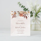 Papier Budget Fleurs de Terracotta Rouille Boho Feuillage (Debout devant)
