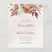 Papier Budget Fleurs de Terracotta Rouille Boho Feuillage (Devant)