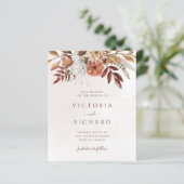 Papier Budget Fleurs de Terracotta Rouille Boho Feuillage (Debout devant)