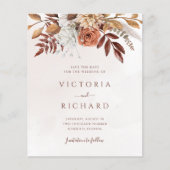 Papier Budget Fleurs de Terracotta Rouille Boho Feuillage (Devant)