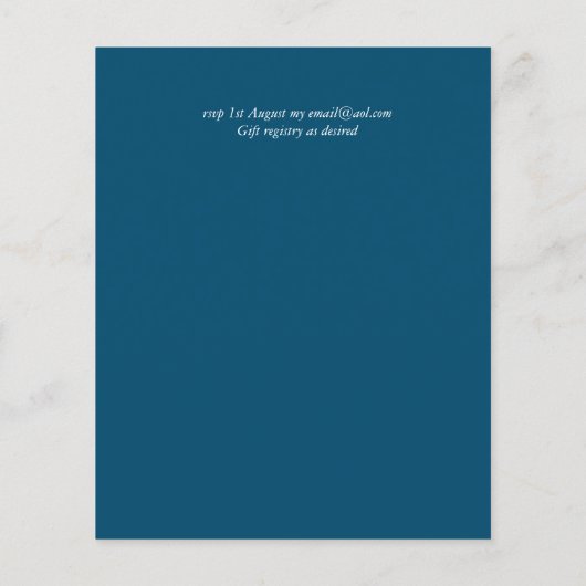 Papier BUDGET Fleurs d'été Invitations de mariage (Dos)