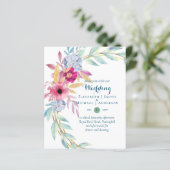 Papier BUDGET Fleurs d'été Invitations de mariage (Debout devant)