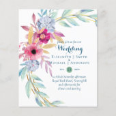 Papier BUDGET Fleurs d'été Invitations de mariage (Devant)