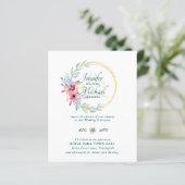 Papier BUDGET Fleurs d'été Invitations de mariage (Debout devant)