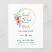 Papier BUDGET Fleurs d'été Invitations de mariage (Devant)