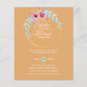 Papier BUDGET Fleurs d'été Invitations de mariage (Devant)