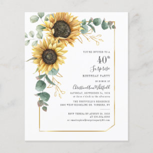 Papier Budget Fleurs d'eucalyptus Tournesol 40e Anniversa
