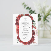 Papier Budget Fleurs Rouges Baby Shower (Debout devant)
