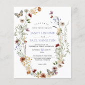 Papier Budget - Fleurs sauvages Faire-part de mariage flo (Devant)