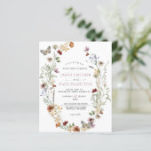 Papier Budget - Fleurs sauvages Faire-part de mariage flo (Debout devant)