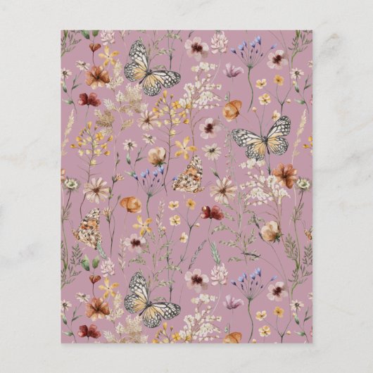 Papier Budget - Fleurs sauvages Faire-part de mariage flo (Dos)