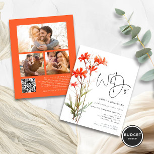 Papier BUDGET Fleurs sauvages Nous faisons 3 photo QR Wed