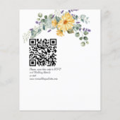 Papier Budget fleurs sauvages verdure fleurie invitation (Dos)