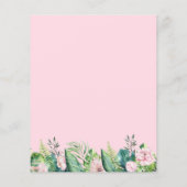 Papier Budget Fleurs tropicales Invitation Baby shower (Dos)