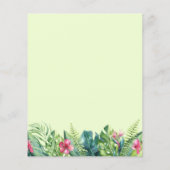 Papier Budget Fleurs tropicales Invitation Baby shower (Dos)