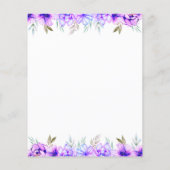 Papier BUDGET fleurs violettes faire-part de mariage fleu (Dos)