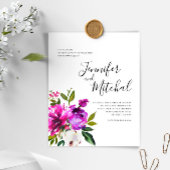 Papier BUDGET Fleurs violettes Faire-part de mariage mini