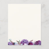 Papier Budget Fleurs Violettes Géométriques Écriture Mari (Dos)