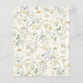 Papier Budget Floral 50e anniversaire Invitation (Dos)