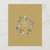 Papier Budget Floral 50e anniversaire Mariage Invitation (Dos)