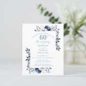 Papier Budget Floral 60e anniversaire Mariage Invitation (Debout devant)