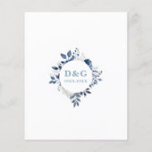 Papier Budget Floral 60e anniversaire Mariage Invitation (Dos)