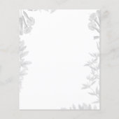 Papier Budget Floral 70e Anniversaire Fête Invitation (Dos)