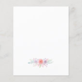 Papier Budget Floral Animal Baby Sprinkl Invitation (Dos)