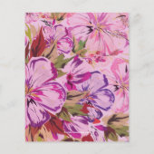 Papier Budget Floral Aquarelle Anniversaire Fête Invitati (Dos)