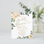 Papier Budget Floral Automne Nuptiale Douche Invitation (Debout devant)
