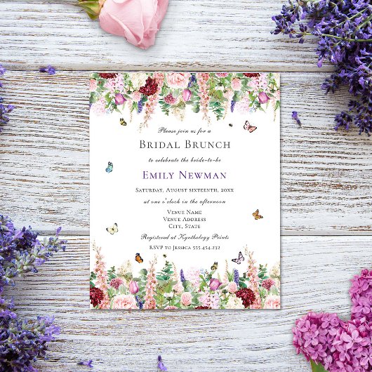 Papier Budget Floral Bridal Brunch Invitation