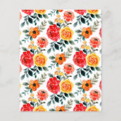 Papier BUDGET Floral Célébration de la vie Invitation (Dos)