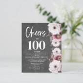 Papier Budget Floral Cheers au 100e anniversaire (Debout devant)