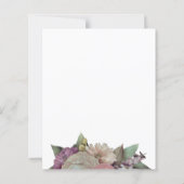 Papier Budget floral chic à l'intérieur invitation (Dos)