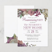 Papier Budget floral chic à l'intérieur invitation (Devant / Derrière)