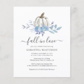 Papier Budget Floral Citrouille Automne Invitation Fête d (Devant)