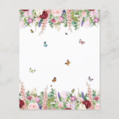 Papier Budget Floral Couples Douche Invitation (Dos)