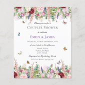 Papier Budget Floral Couples Douche Invitation (Devant)