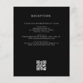 Papier Budget Floral Crest Monogramme Mariage QR Code (Dos)