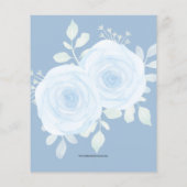 Papier Budget Floral Dusty Blue Bridal Shower Invitation (Dos)